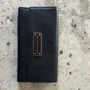 Marc by Marc Jacobs Black Leather wallet with Gold Accents